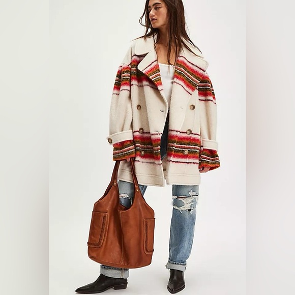 Free People Henri Wool Stripe Coat - Picture 5 of 17